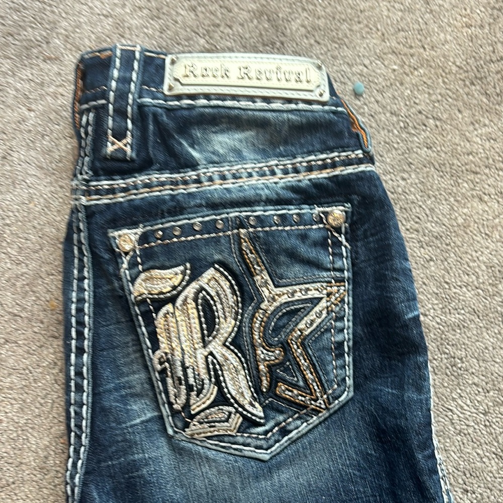 Rock revival Lizbeth dark blue jeans with diamond back pockets